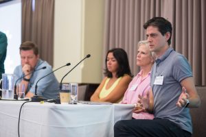 L-R Rod Lamberts, Benedetta Brevini, Julie Macken, Mark Chenery