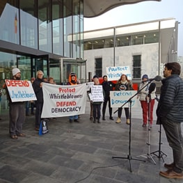 Defending Whistleblowers, Defending Democracy: Canberra Protest Speech by Tim Hollo