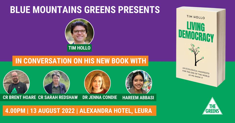 Blue Mountains Greens Book Launch - Tim Hollo - Living Democracy