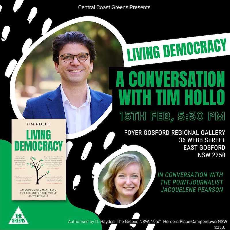 Living Democracy Book Launch at Central Coast Greens - Tim Hollo